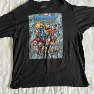 Marvel Avengers Endgame Movie Promo Mens T Shirt Adult 2X Black Pop Culture